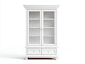 Vetrina - legno-vetro-metallo - 100x41x184 cm - bianco - stile classico tradizionale